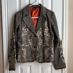 Floral Embroidered Women's Blazer